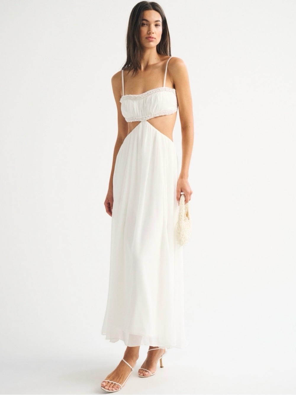 Abercrombie Bra-Free Cut Out Beaded Maxi Dress
